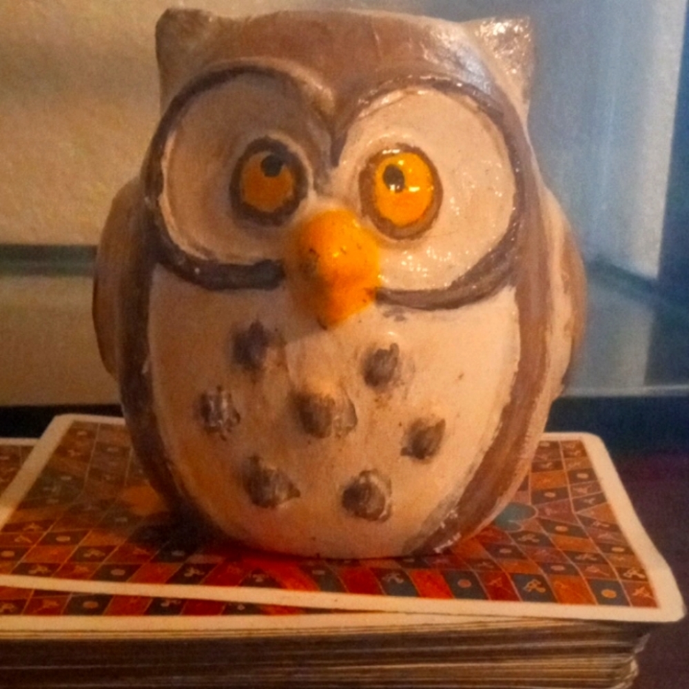 Hand painted ceramic owl